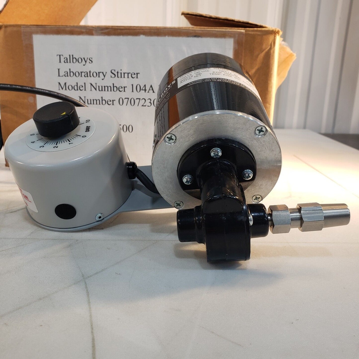NEW Talboys 104A Overhead Mixer Stirrer 1/18 HP Dual Shaft 1000-7500RPM 60Hz