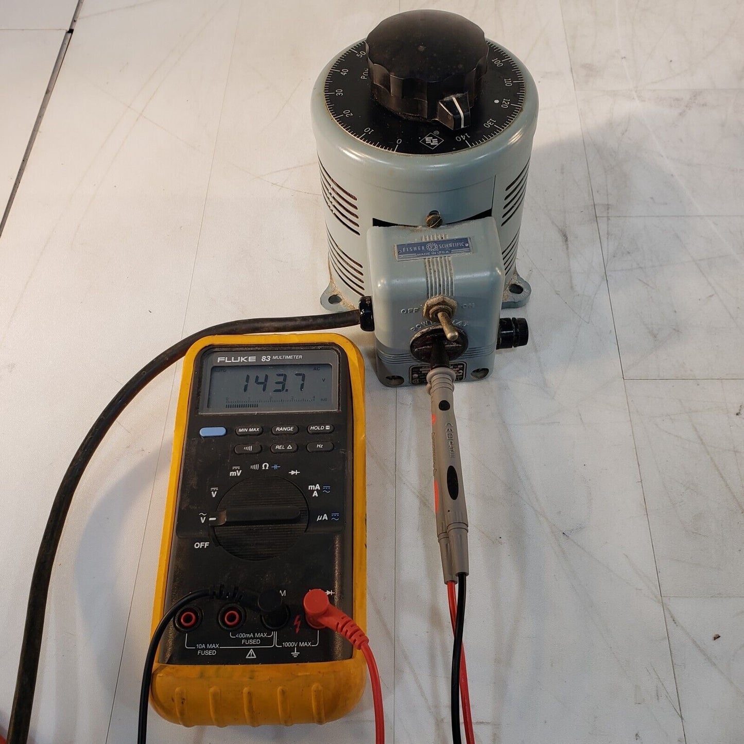 Fisher 116 Powerstat Variable Transformer Variac 0-140V Output Tested Science