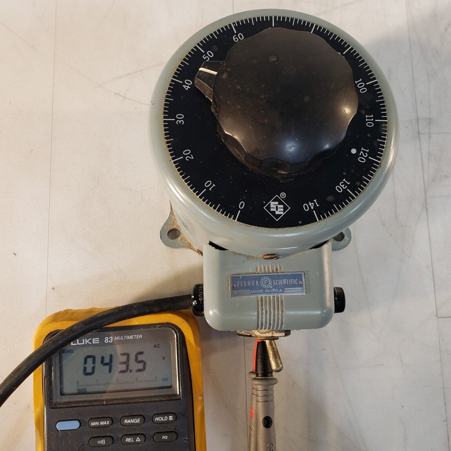 Fisher 116 Powerstat Variable Transformer Variac 0-140V Output Tested Science