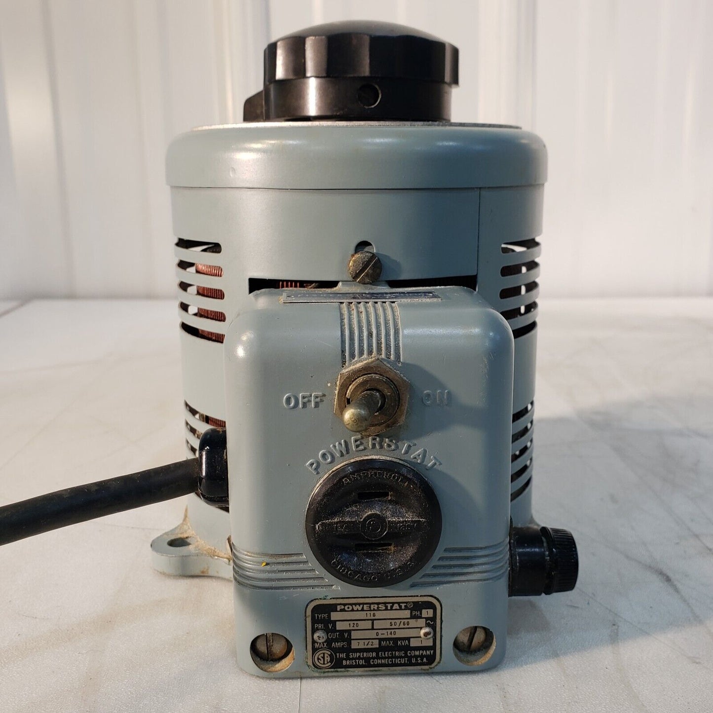 Fisher 116 Powerstat Variable Transformer Variac 0-140V Output Tested Science