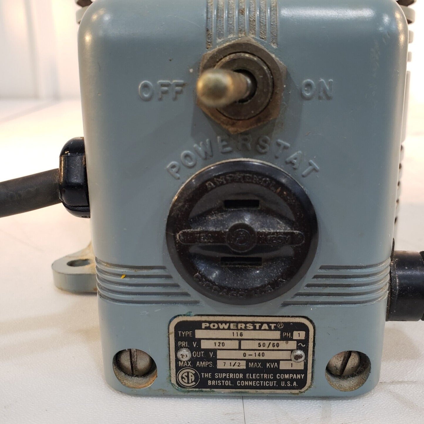 Fisher 116 Powerstat Variable Transformer Variac 0-140V Output Tested Science