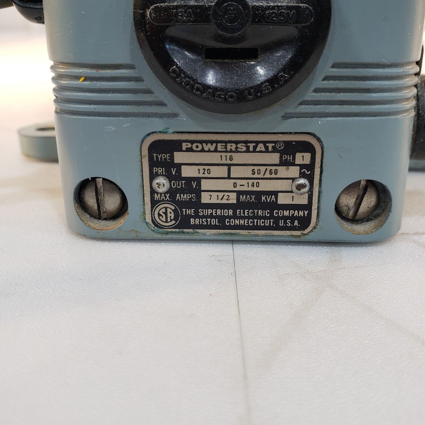 Fisher 116 Powerstat Variable Transformer Variac 0-140V Output Tested Science