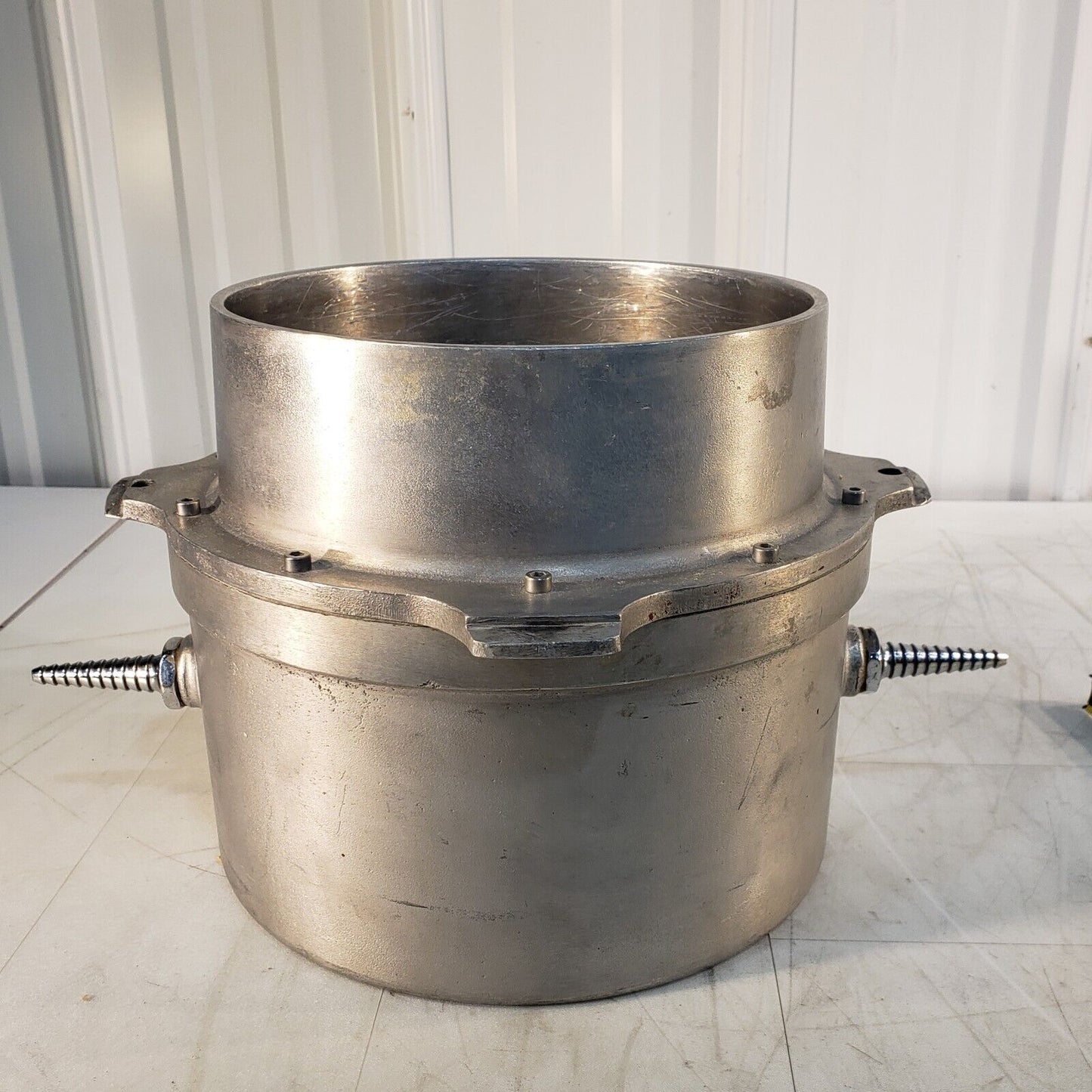 Cast Aluminum Jacketed Mixing Bowl Vessel 8" Diameter Cooling Heating