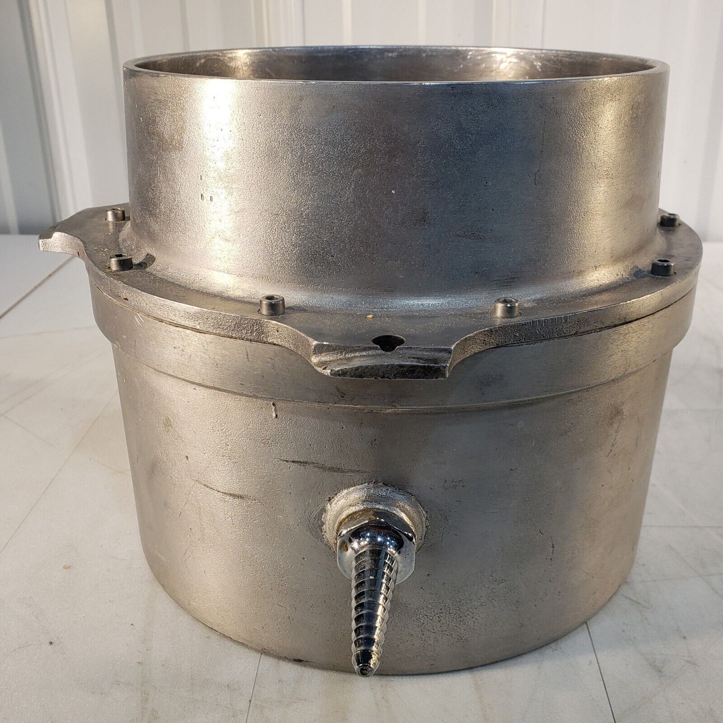 Cast Aluminum Jacketed Mixing Bowl Vessel 8" Diameter Cooling Heating