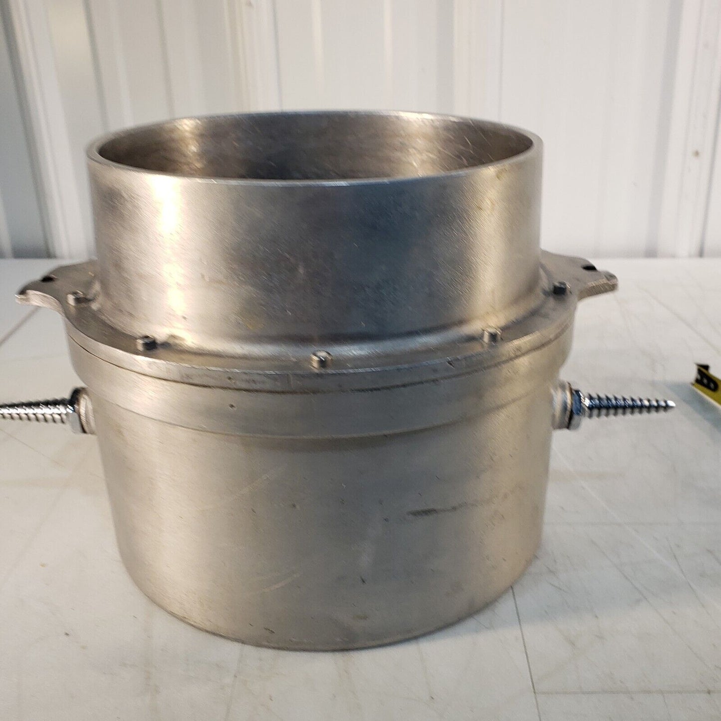Cast Aluminum Jacketed Mixing Bowl Vessel 8" Diameter Cooling Heating