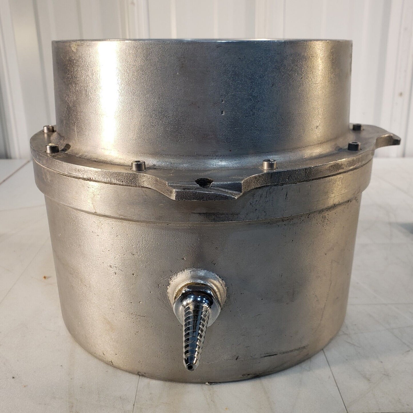 Cast Aluminum Jacketed Mixing Bowl Vessel 8" Diameter Cooling Heating