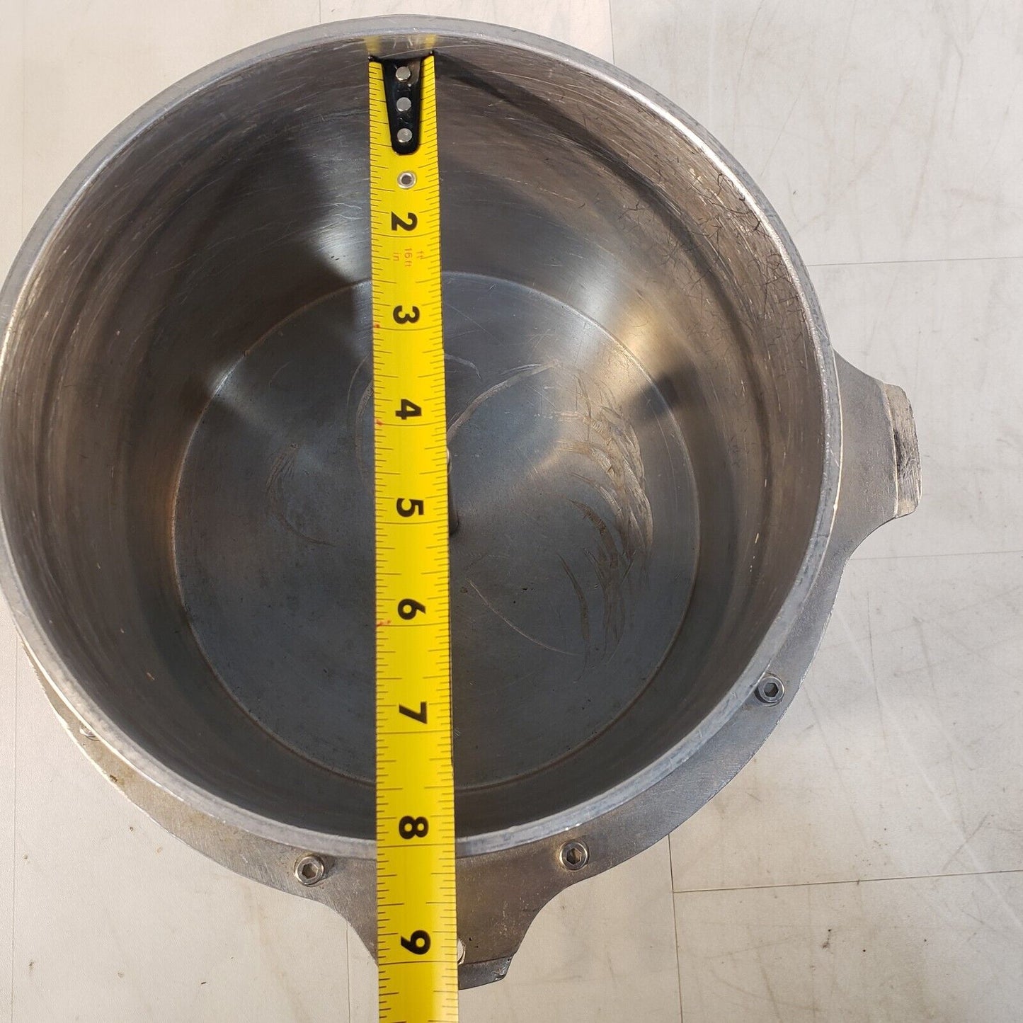 Cast Aluminum Jacketed Mixing Bowl Vessel 8" Diameter Cooling Heating