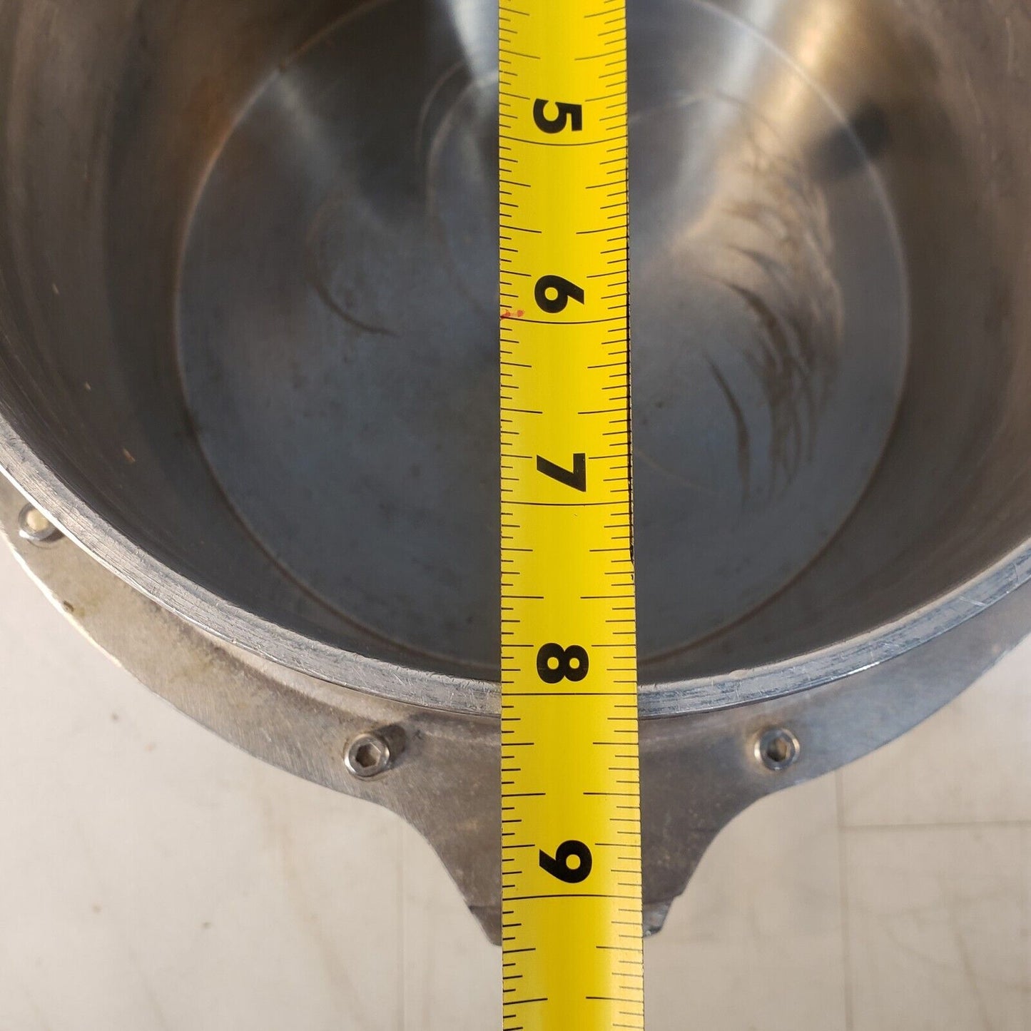 Cast Aluminum Jacketed Mixing Bowl Vessel 8" Diameter Cooling Heating