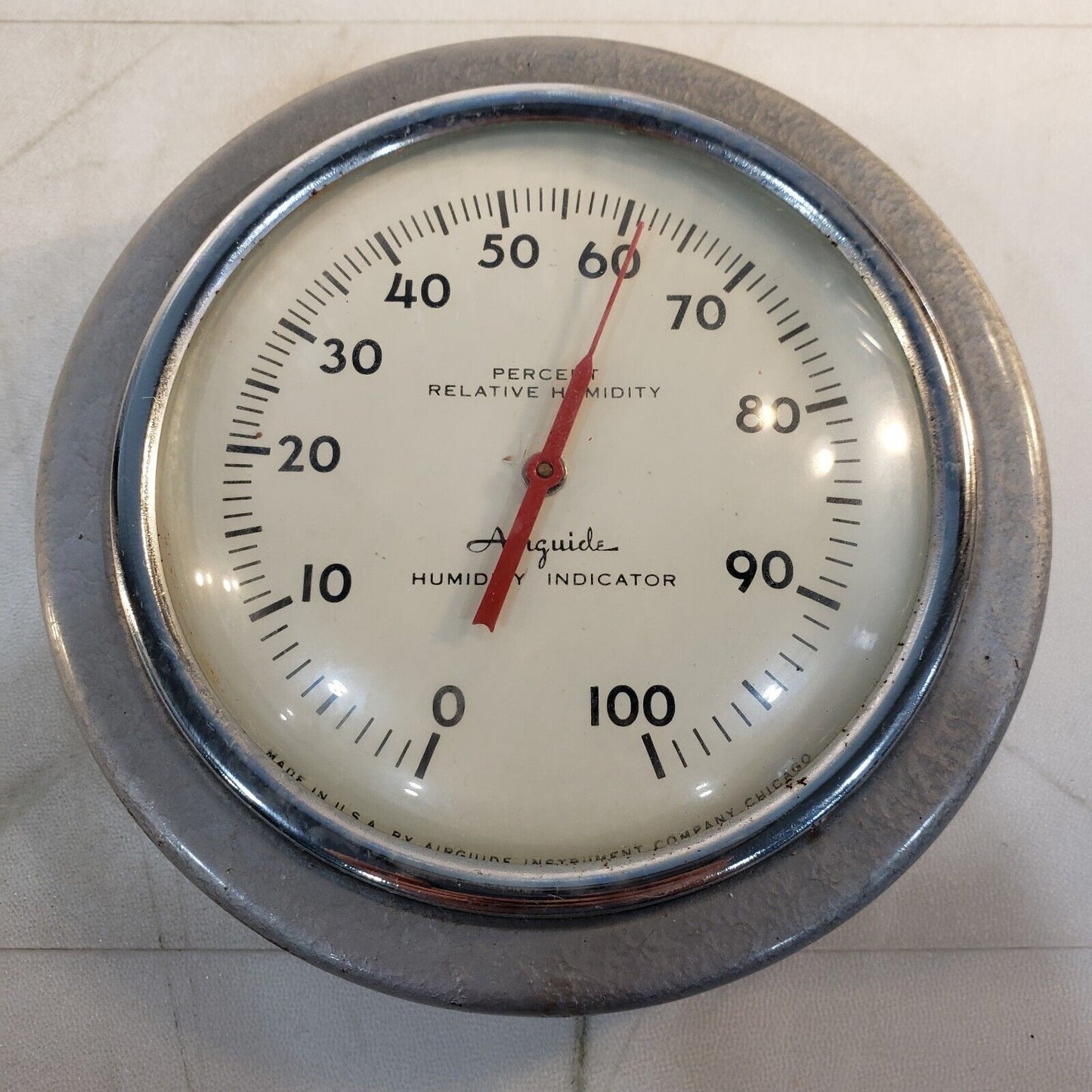 Vintage Airguide Precent Relative Humidity RH Indicator 0-100%