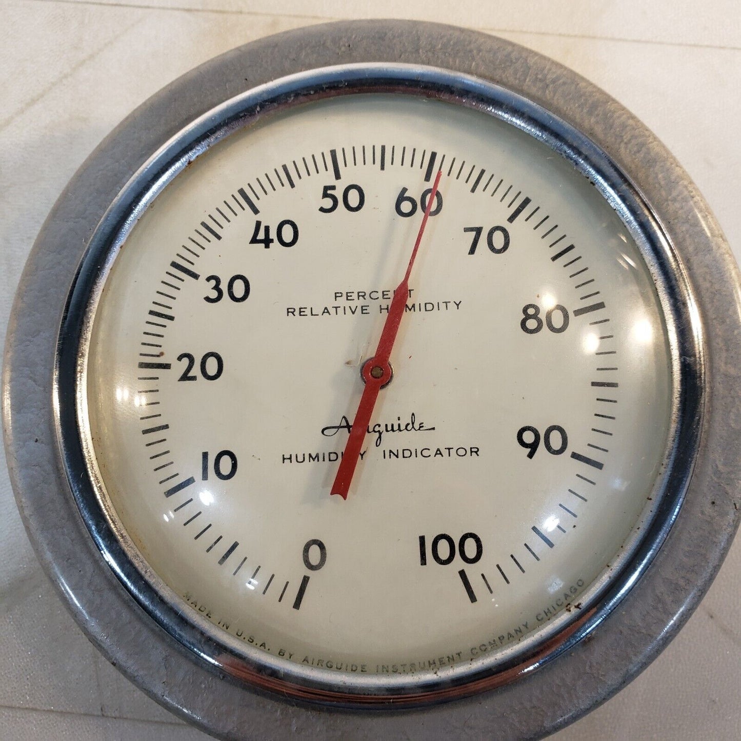 Vintage Airguide Precent Relative Humidity RH Indicator 0-100%