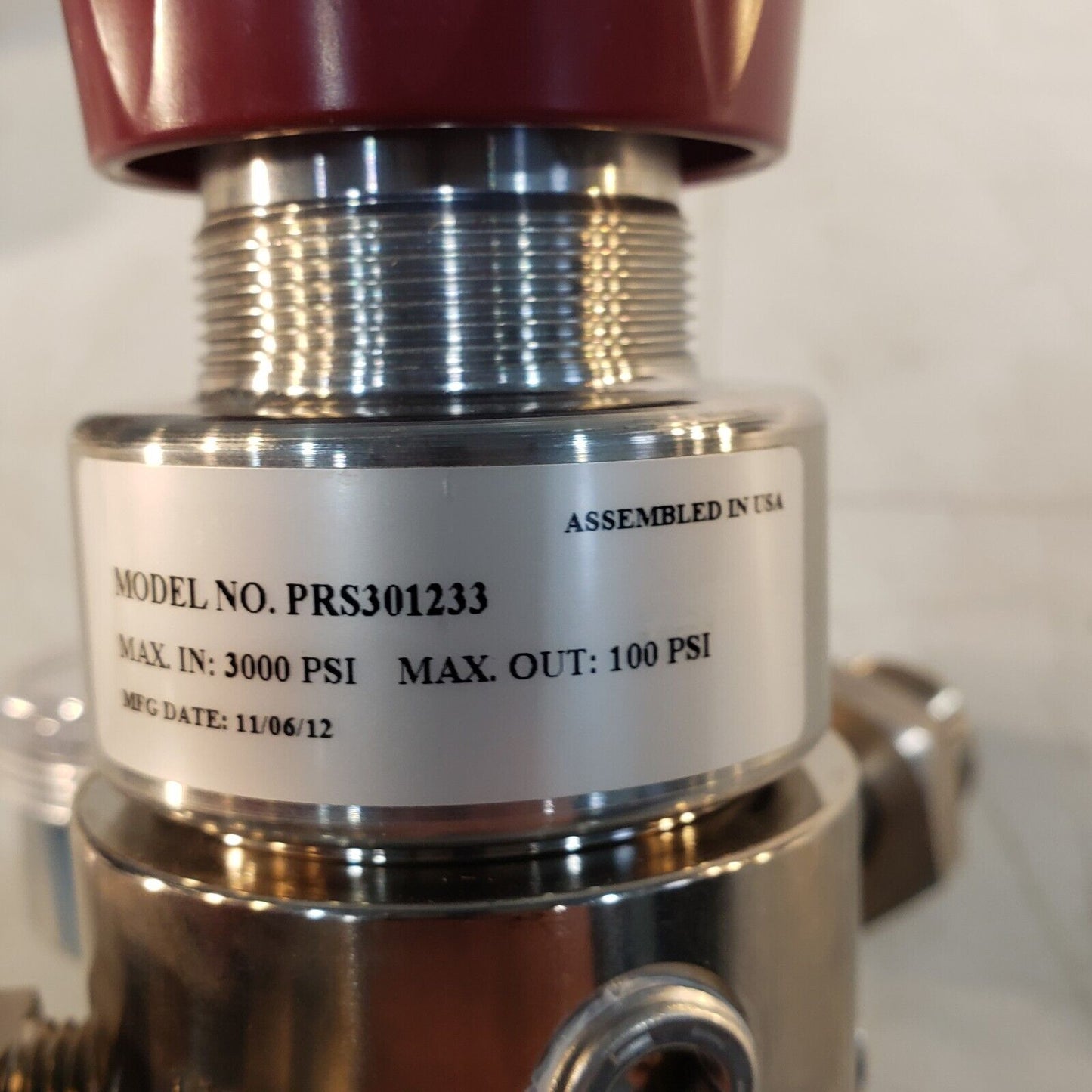 ProStar Platinum PRS301233 High Purity Pressure Regulator Max In 3000psi