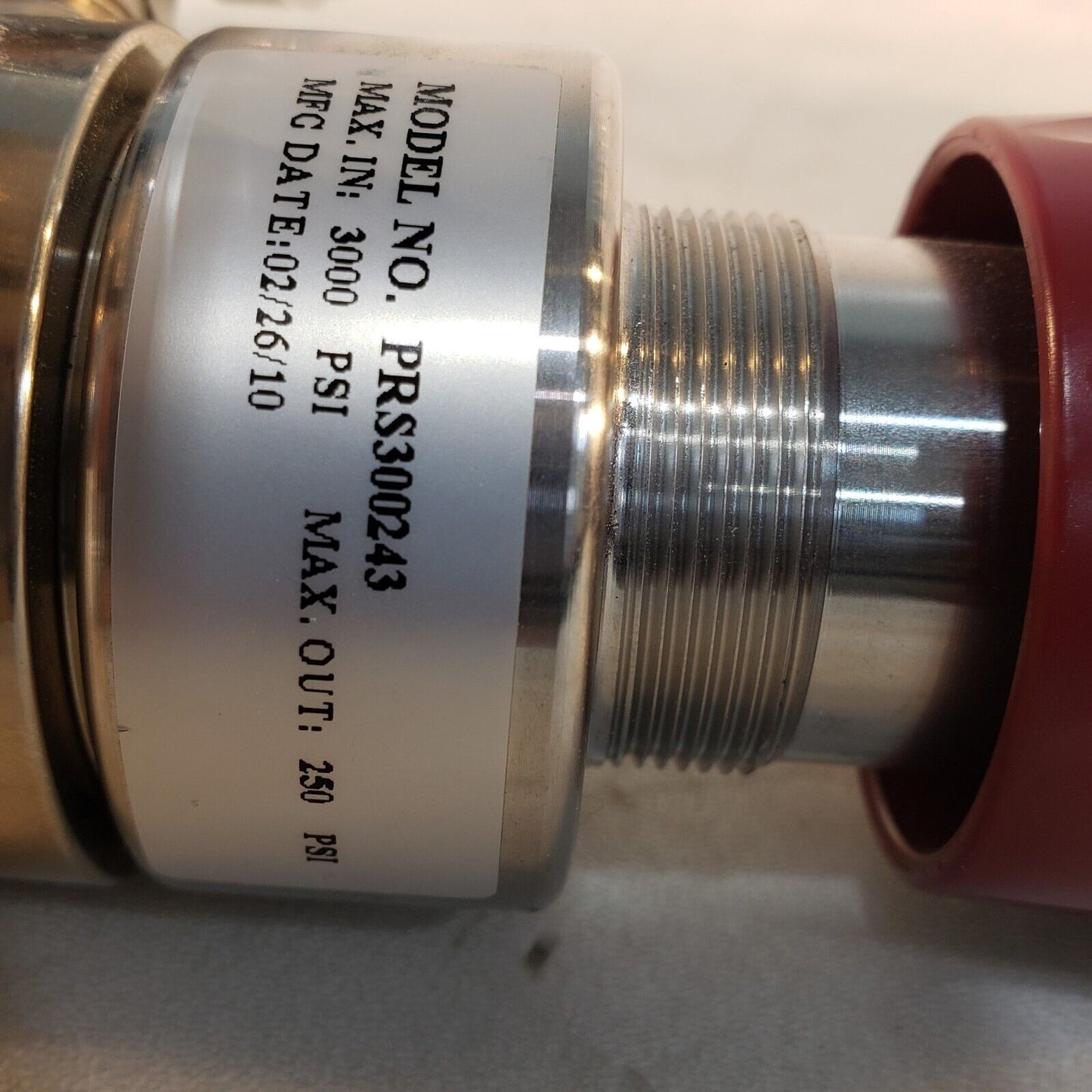 ProStar Platinum PRS300243 Gas Regulator Valve Max In 3000psi Max Out 250psi