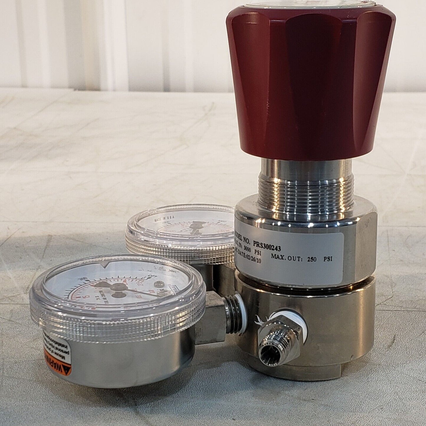 ProStar Platinum PRS300243 Gas Regulator Valve Max In 3000psi Max Out 250psi