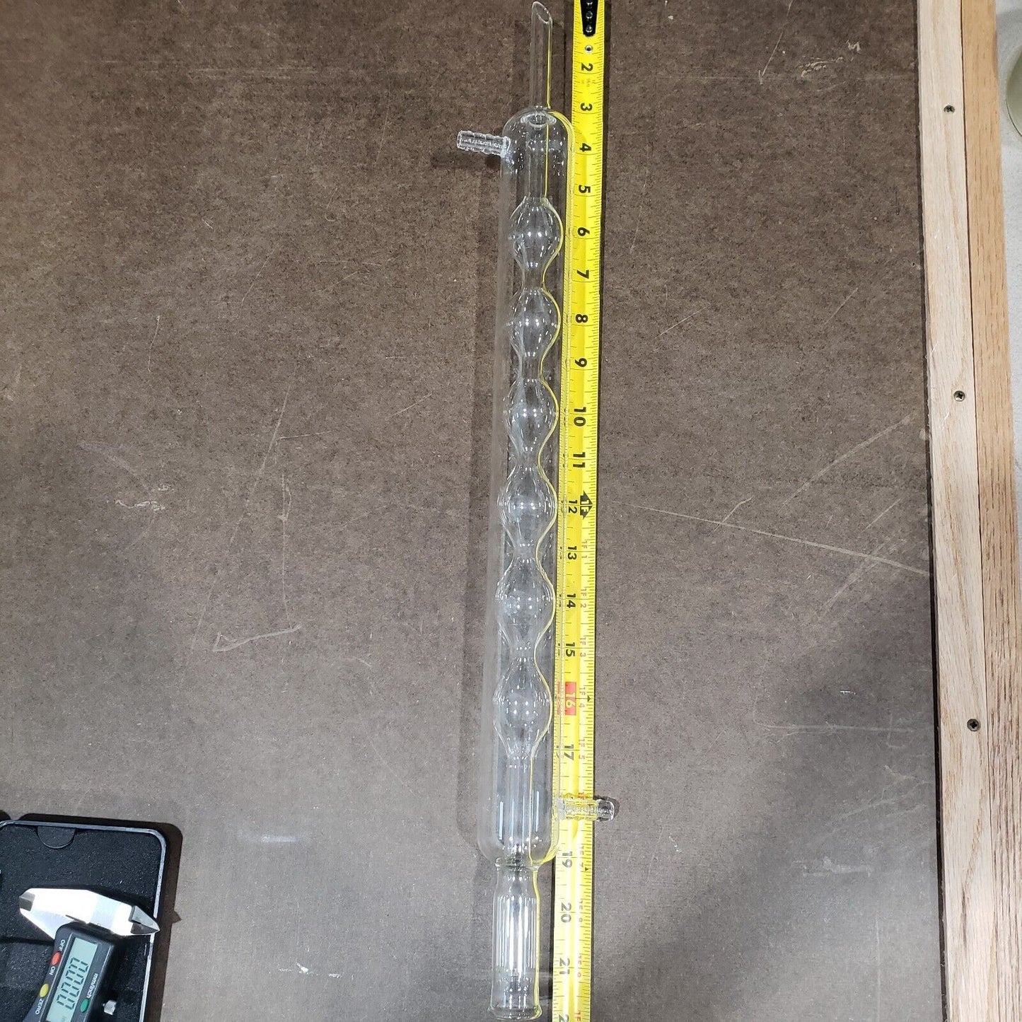 Pyrex Allihn Condenser Jacketed Glass Column 21" Long Distillation