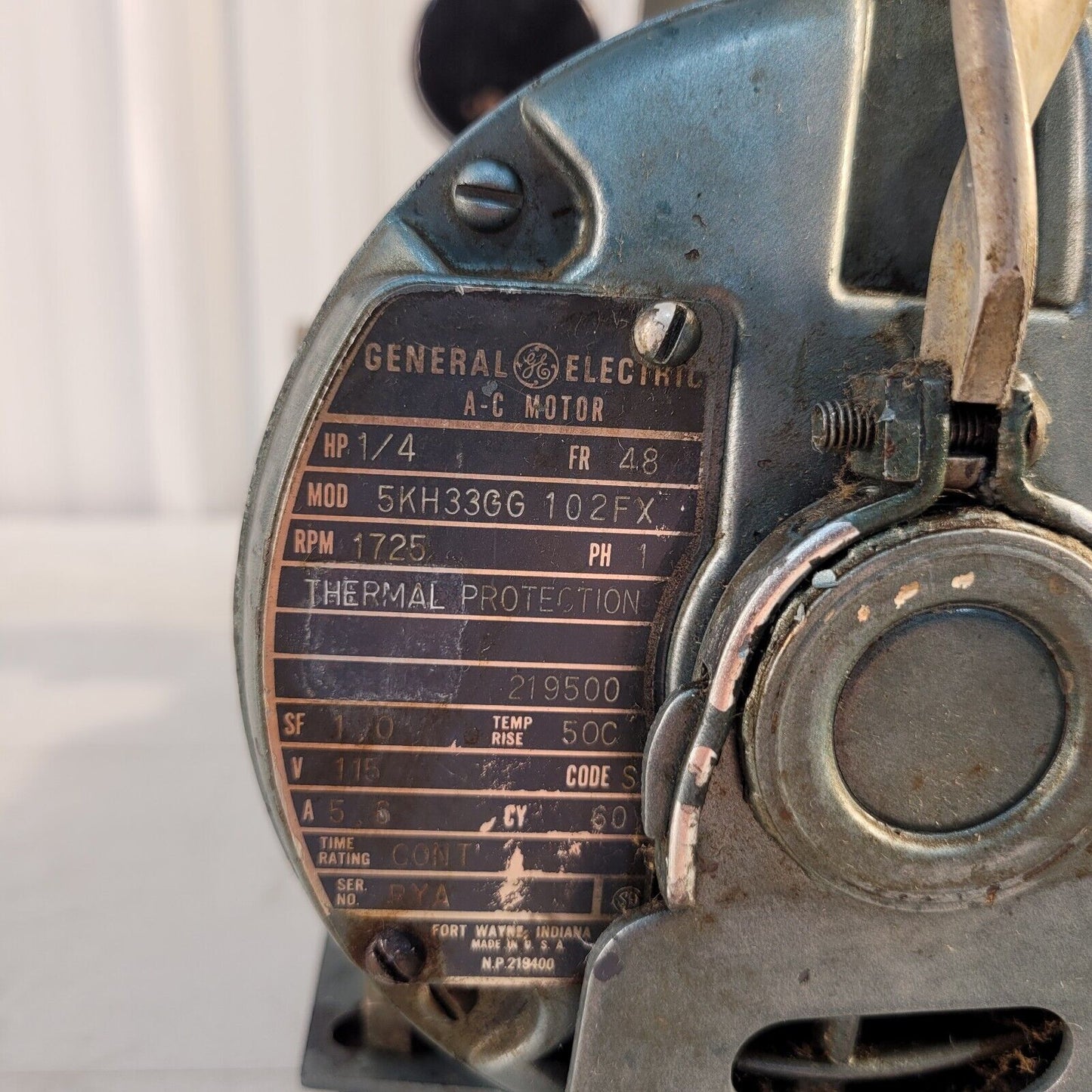 General Electric Arthur Thomas 5KH33GG 102FX AC Motor Vacuum Pump