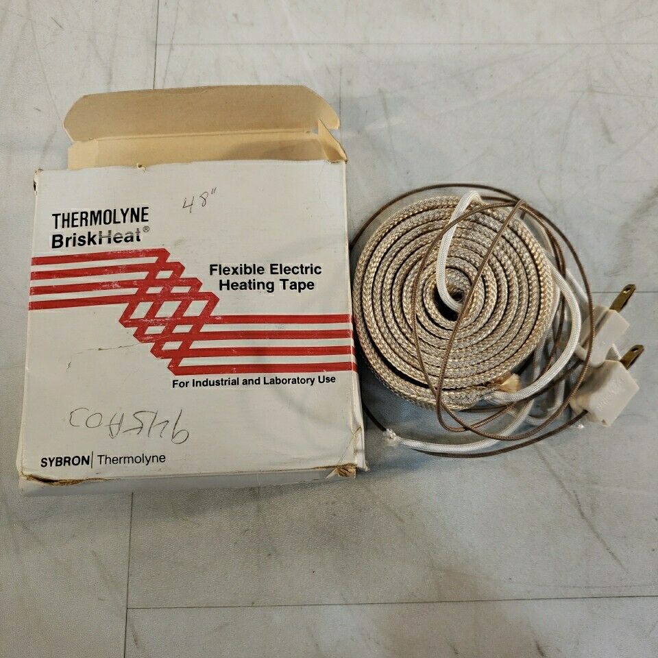 Thermolyne BriskHeat 4' Heavy Insul F/G Flexable Electric Heating Tape 1" Wide