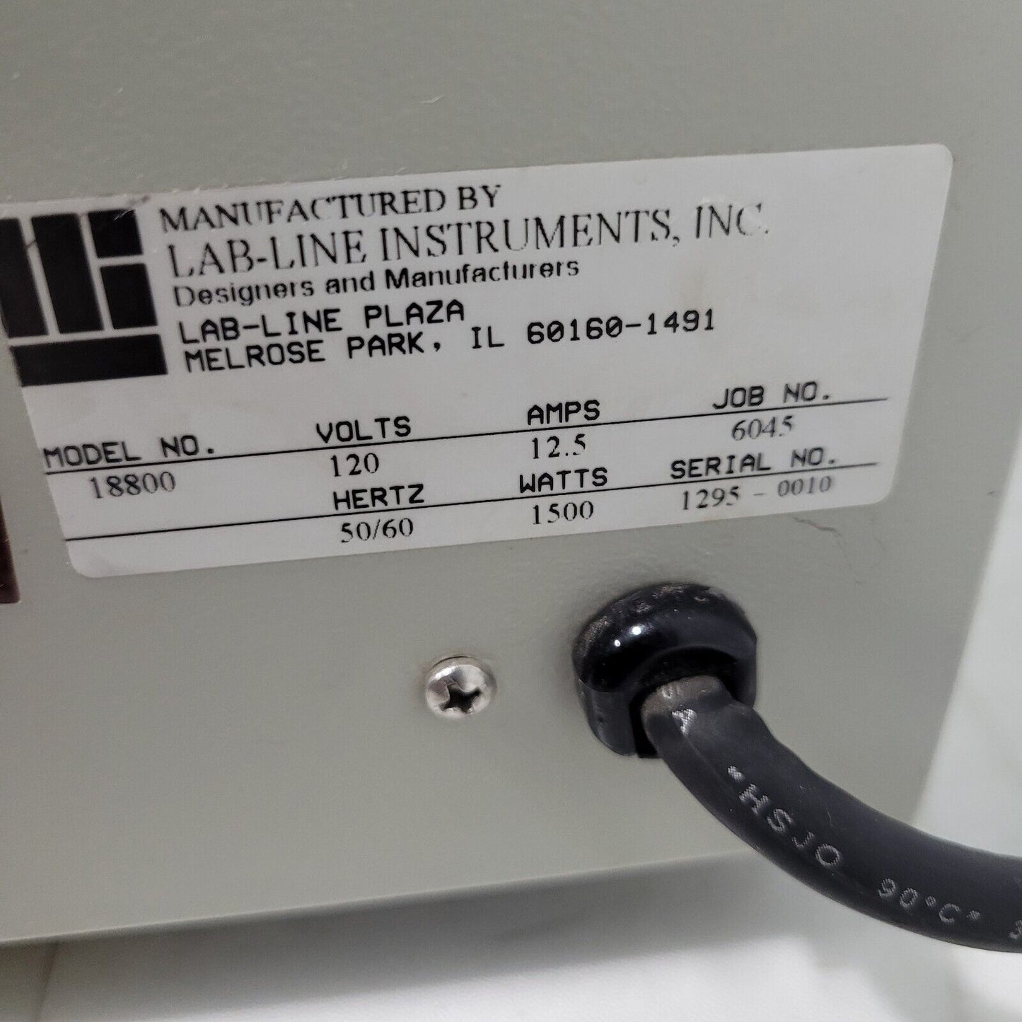 Lab-Line 18800 Dual Chamber Aqubath 5L & 10L 120V 12.5A 1500W 50/60Hz