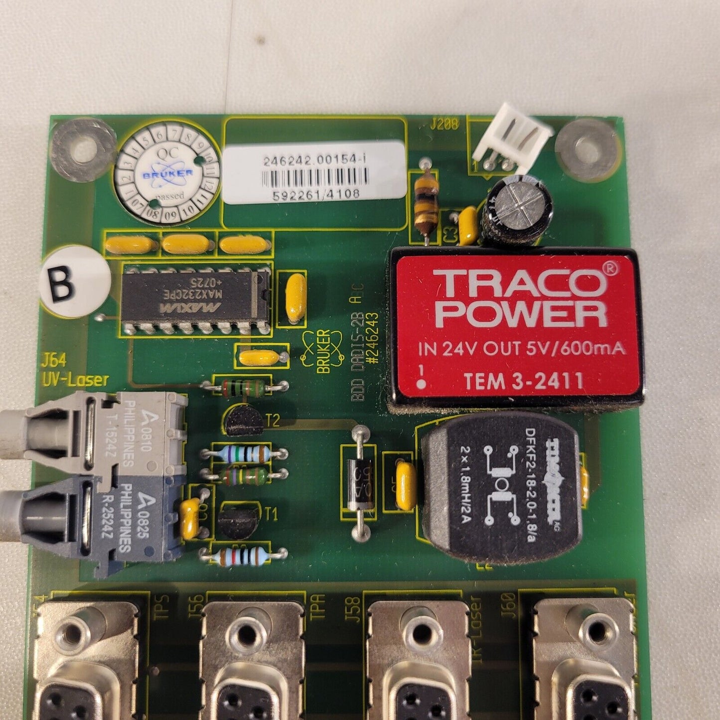 Bruker 246242.00154-i 592261/4108 Breakout/Distribution Board Traco Power 3-2411