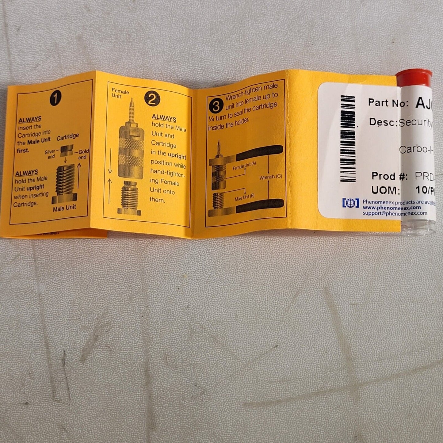 Pack of One Phenomenex AJ0-4490 Security Guard Cartridge Carbo-H 4x3mm