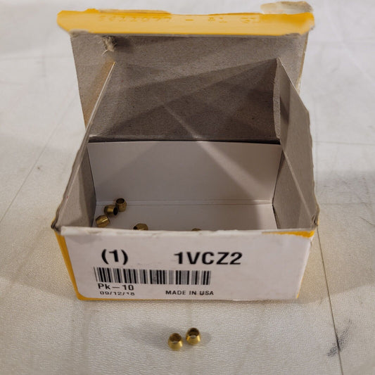 Grainger 1VCZ2 Brass Compression Sleeve 1/8 in Diameter  10 Pack