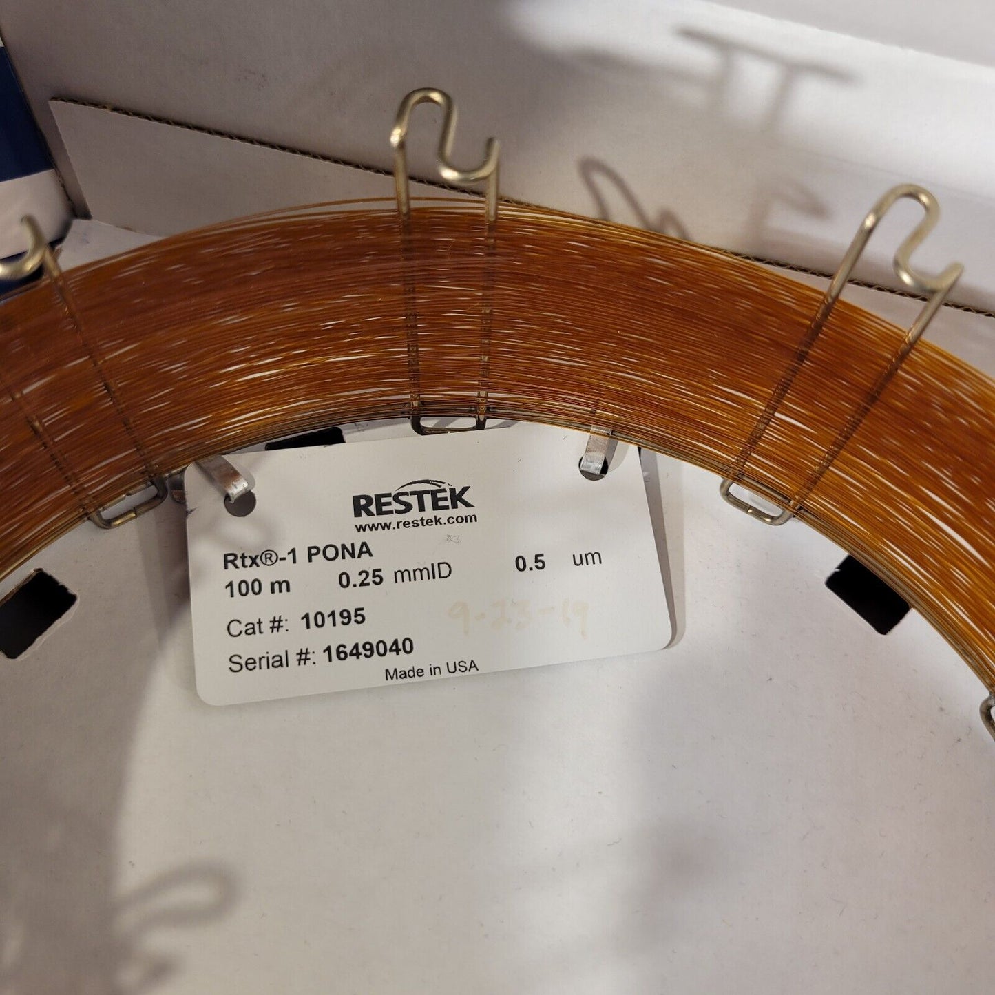 Restek Rtx-1 PONA 100m 0.25mm ID 0.5um df 10195 Max Prog. Temp 340°C