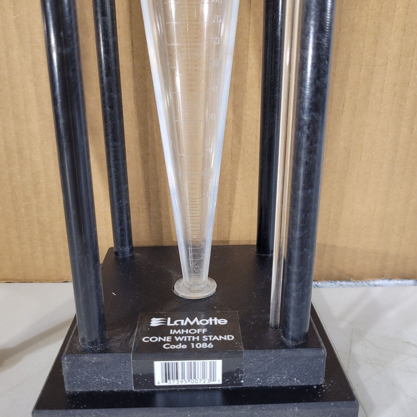 Plastic 1000 mL Sedimentation Cone Funnels w/ Stand Wheaton Plasti-Brand 12672