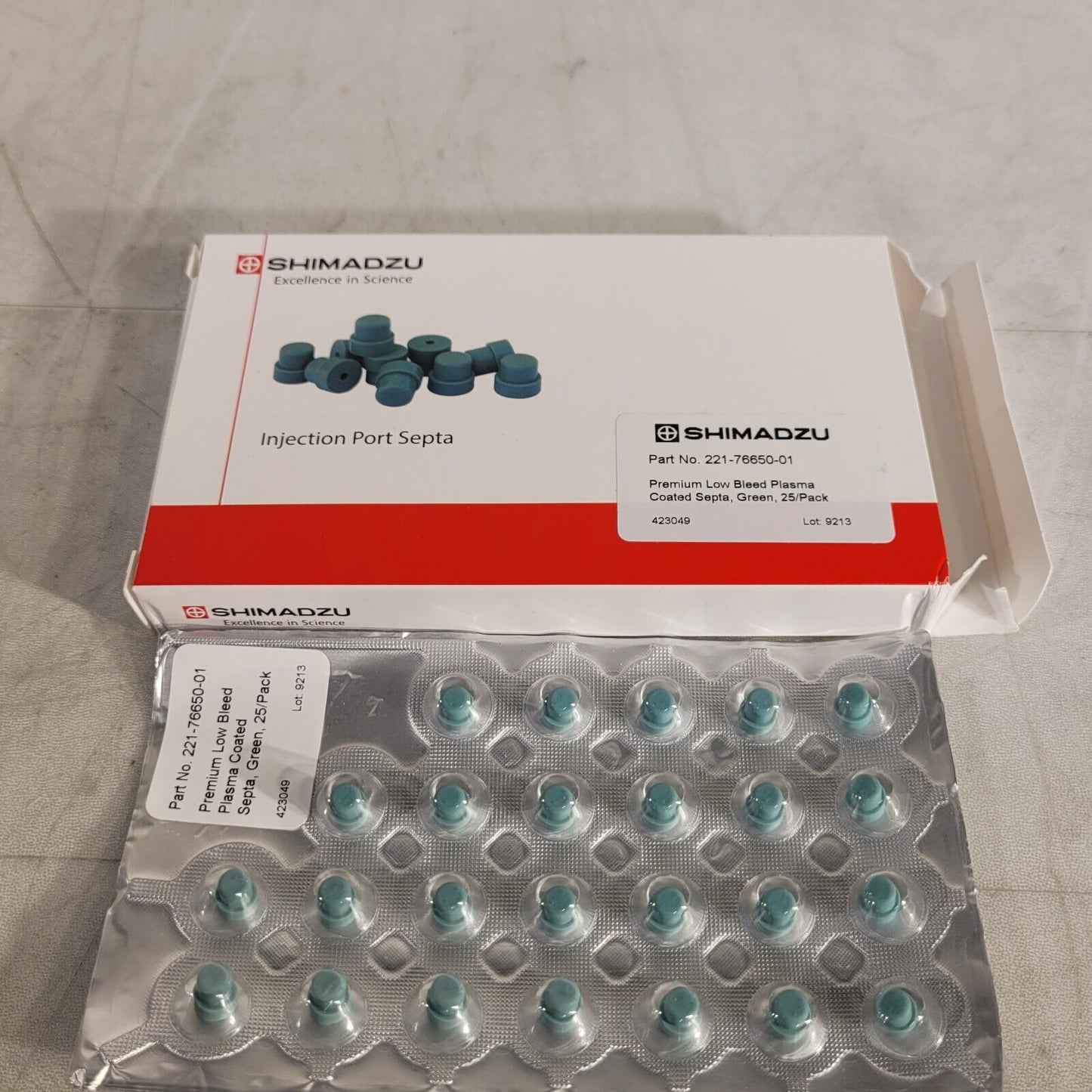 Shimadzu 221-76650-01 Injection Port Septa Premium Low Bleed Plasma Coated Septa