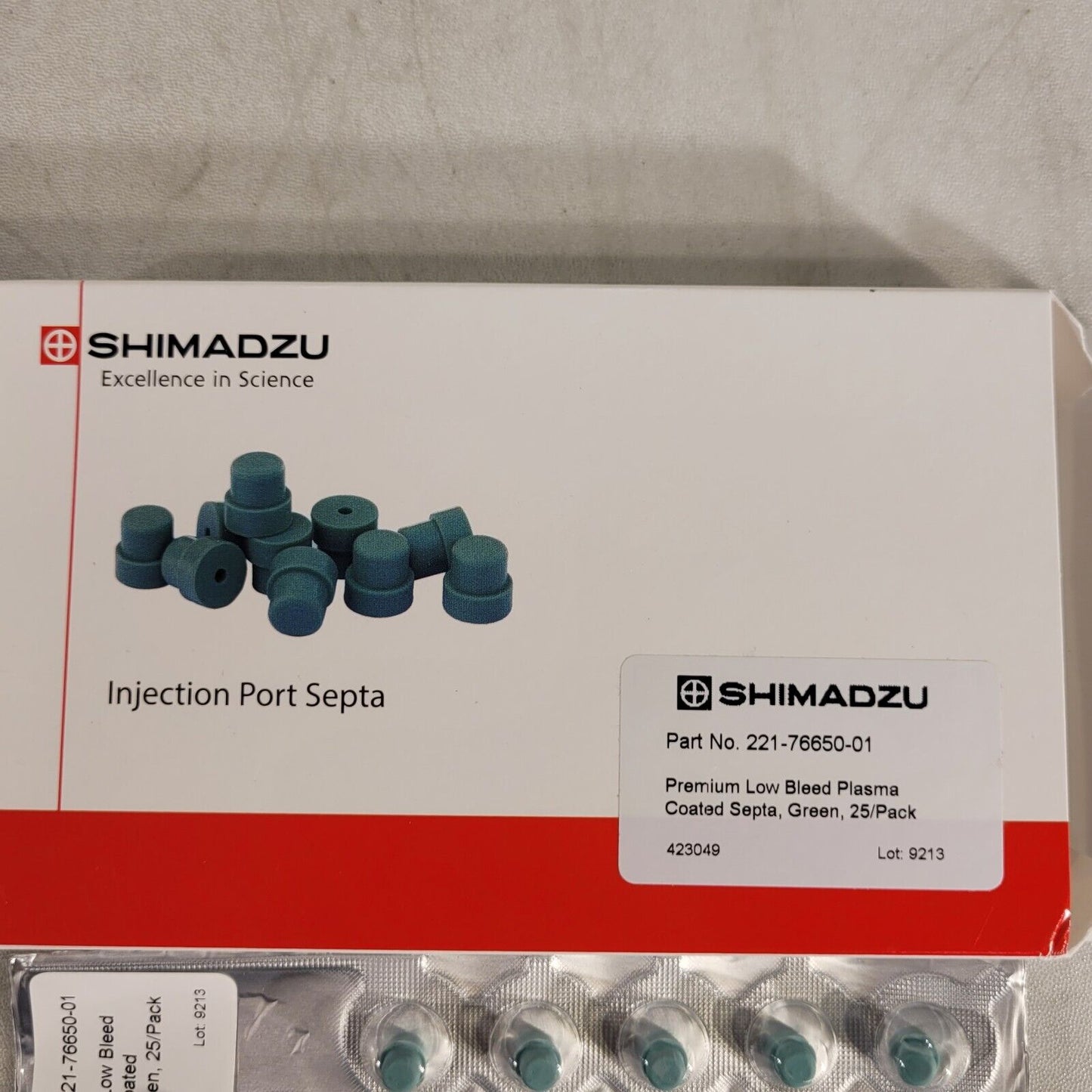 Shimadzu 221-76650-01 Injection Port Septa Premium Low Bleed Plasma Coated Septa