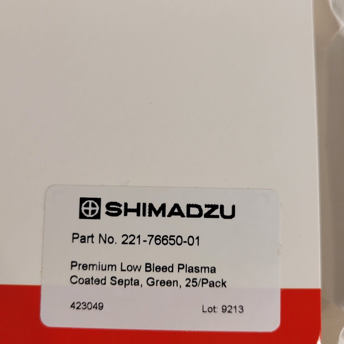 Shimadzu 221-76650-01 Injection Port Septa Premium Low Bleed Plasma Coated Septa