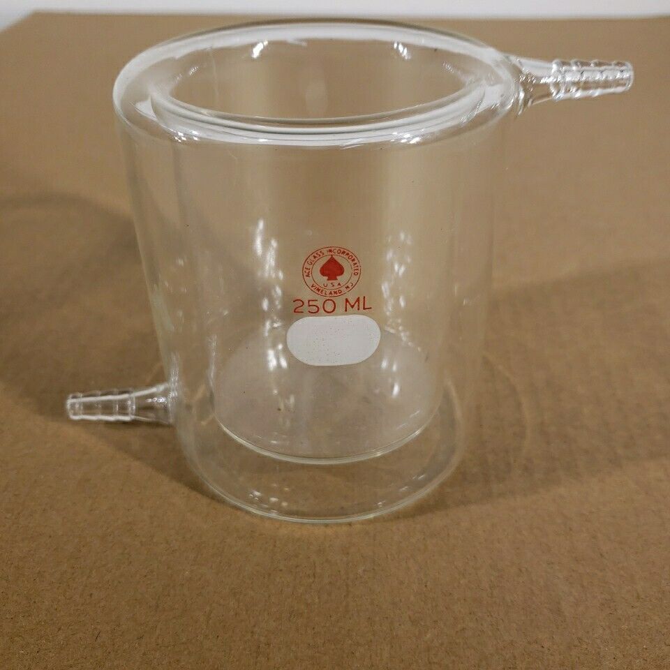 Ace Glass Incorporated 250mL Jacketed Reaction Beaker Vial Glassware Laboratory