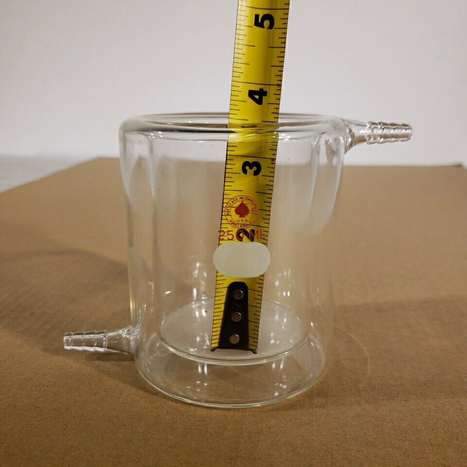 Ace Glass Incorporated 250mL Jacketed Reaction Beaker Vial Glassware Laboratory