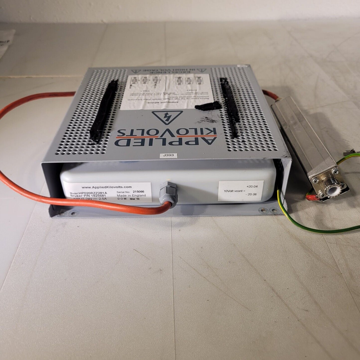 Applied Kilovolts HP020RZZ281 +/-20kV High Voltage Power Supply Bruker 1825681