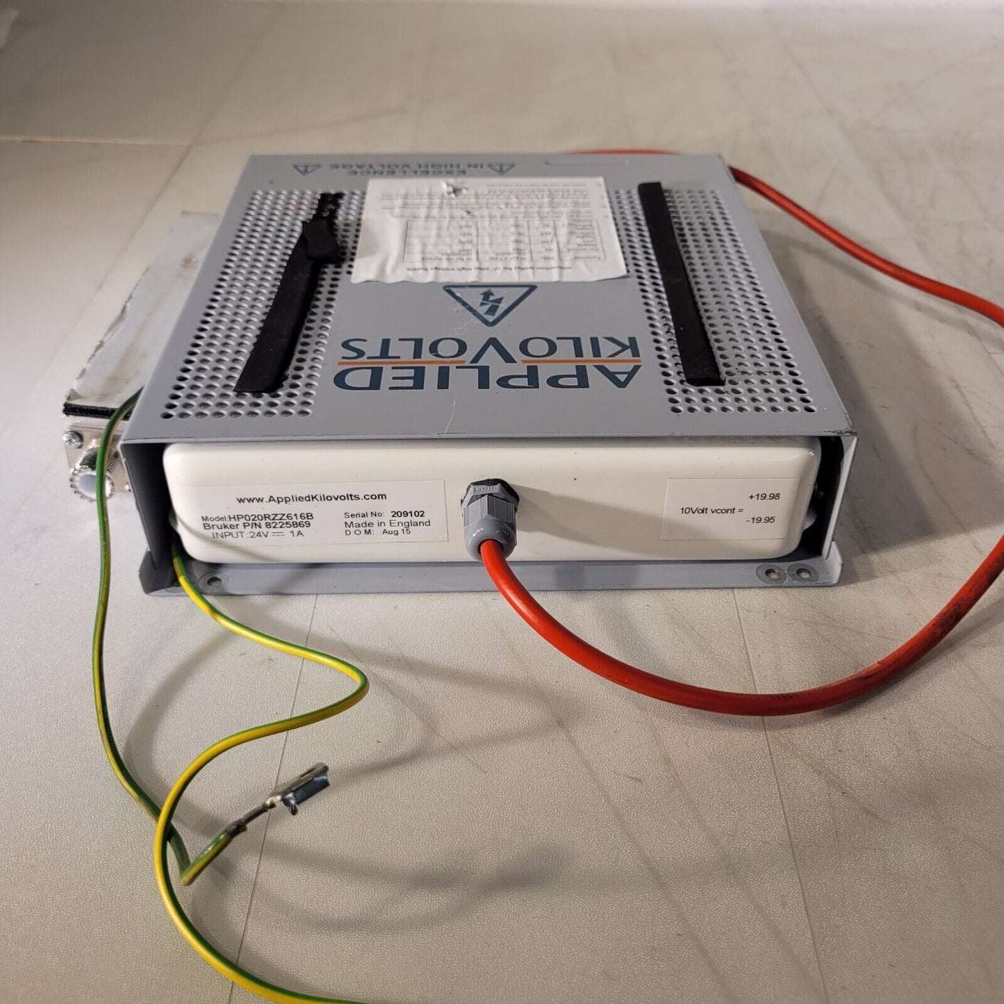 Applied Kilovolts HP020RZZ616B High Voltage Power Supply 20kV Bruker 8225869