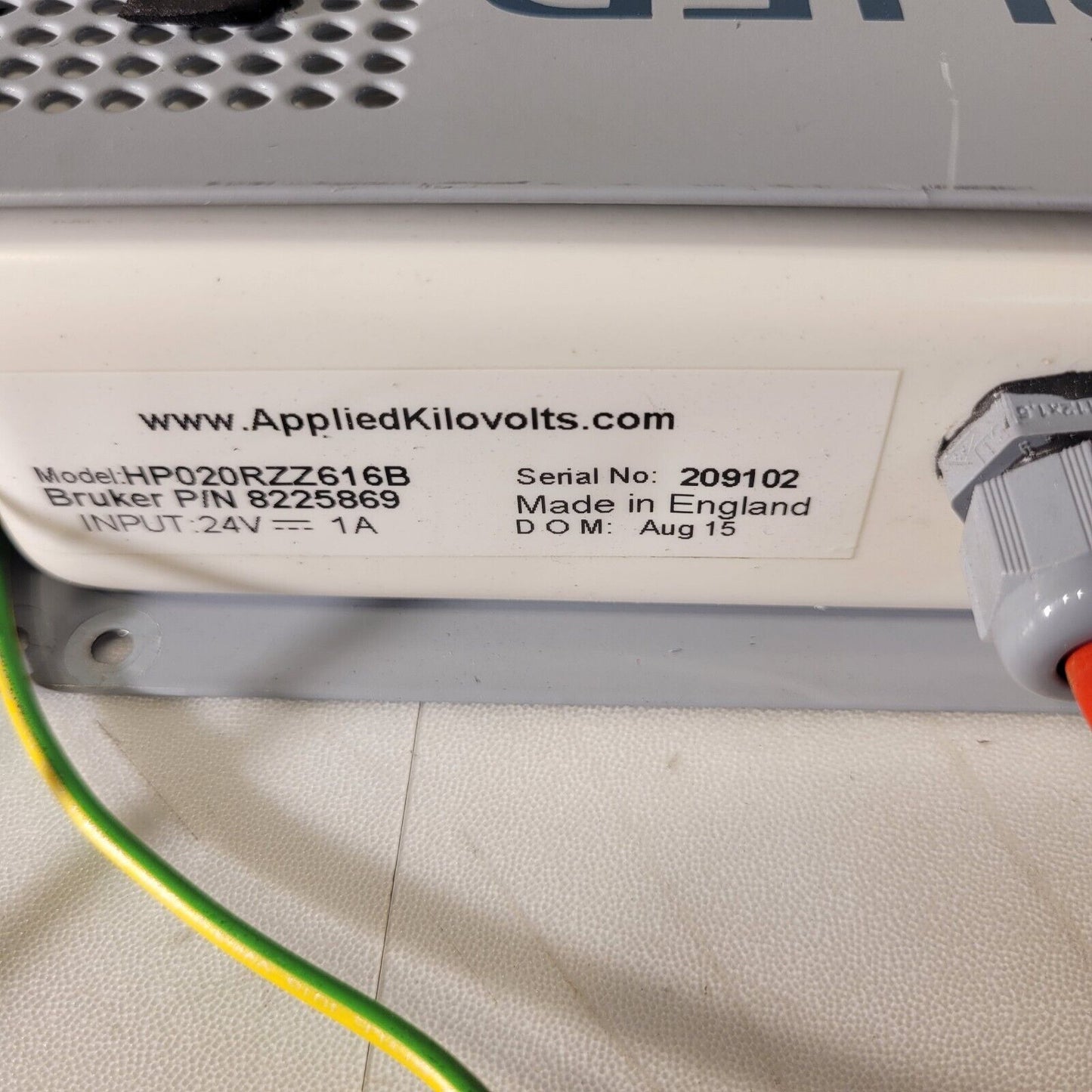 Applied Kilovolts HP020RZZ616B High Voltage Power Supply 20kV Bruker 8225869