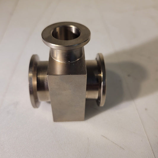ISO KF25 NW25 Tee T-Style Adapter To KF16 NW16 Stainless Steel High Vacuum