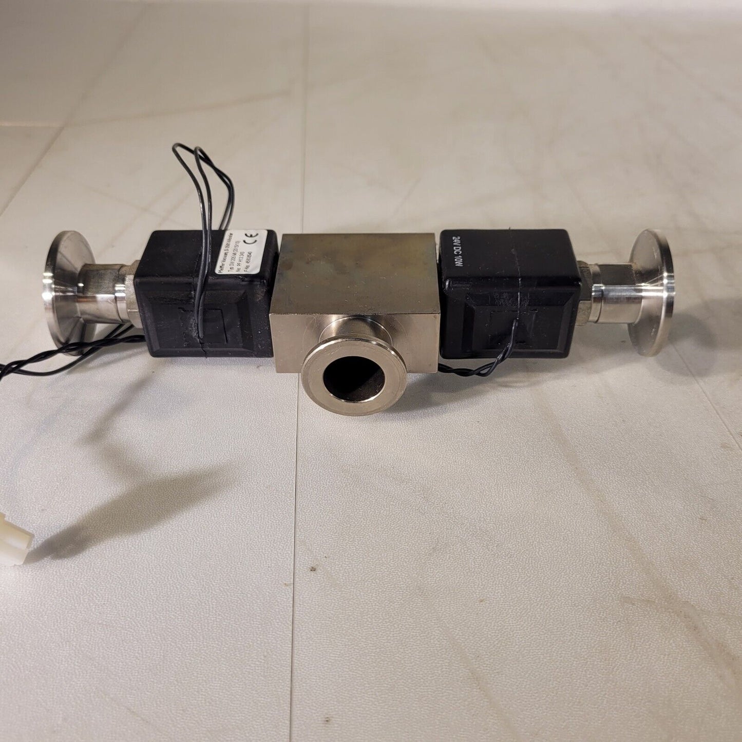 ISO 4-Way Cross KF16 NW16 Flange KF25 NW25 Pfeiffer DVI 005 M Solenoid Valves