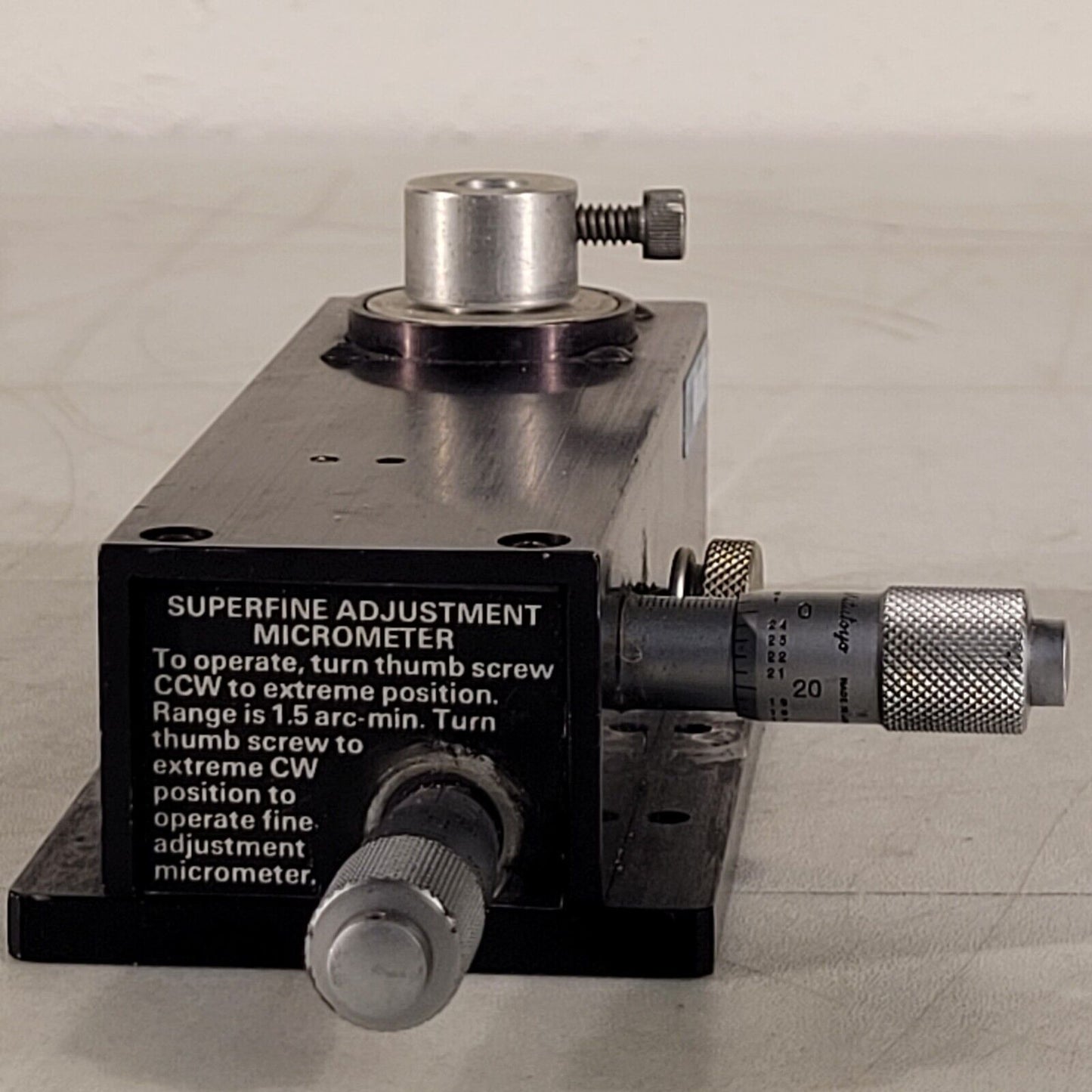 Ardel Kinematic Superfine Adjustable Superfine Micrometer Range 1.5 Arc Min