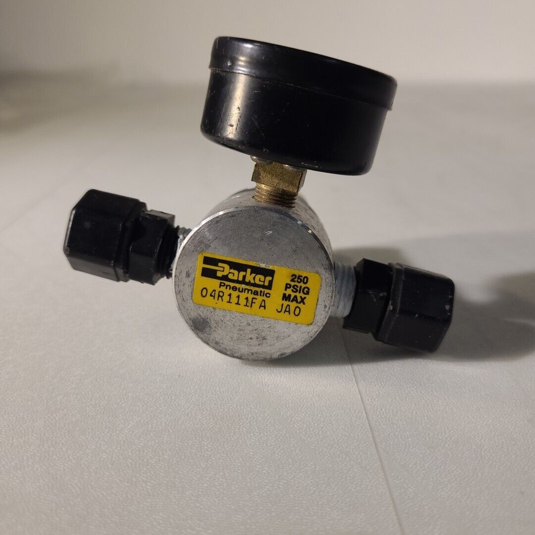 Parker 04R111FA JA0 JAO Air Flow Regulator 250 PSIG Max Pneumatic