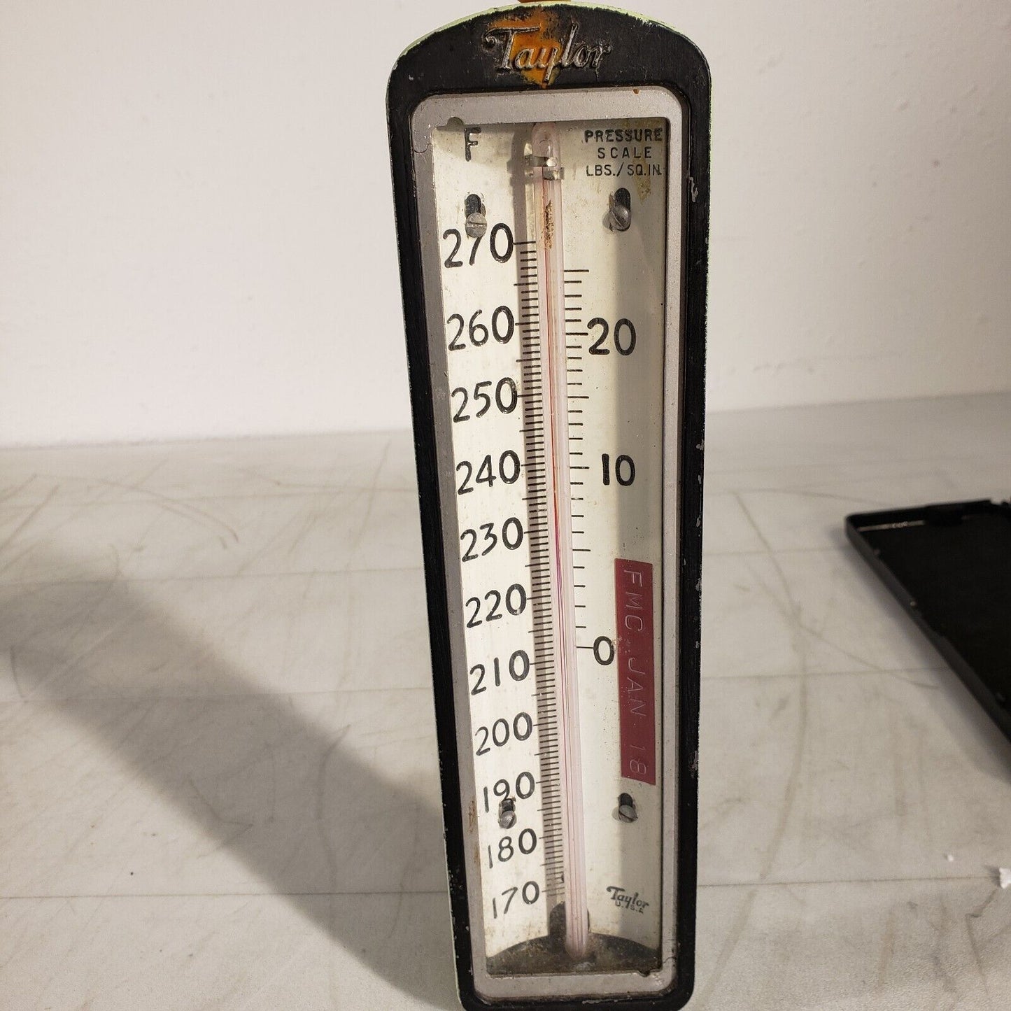 Taylor Industrial Grade Oven Thermometer Antique 170F-270F Fahrenheit Vintage