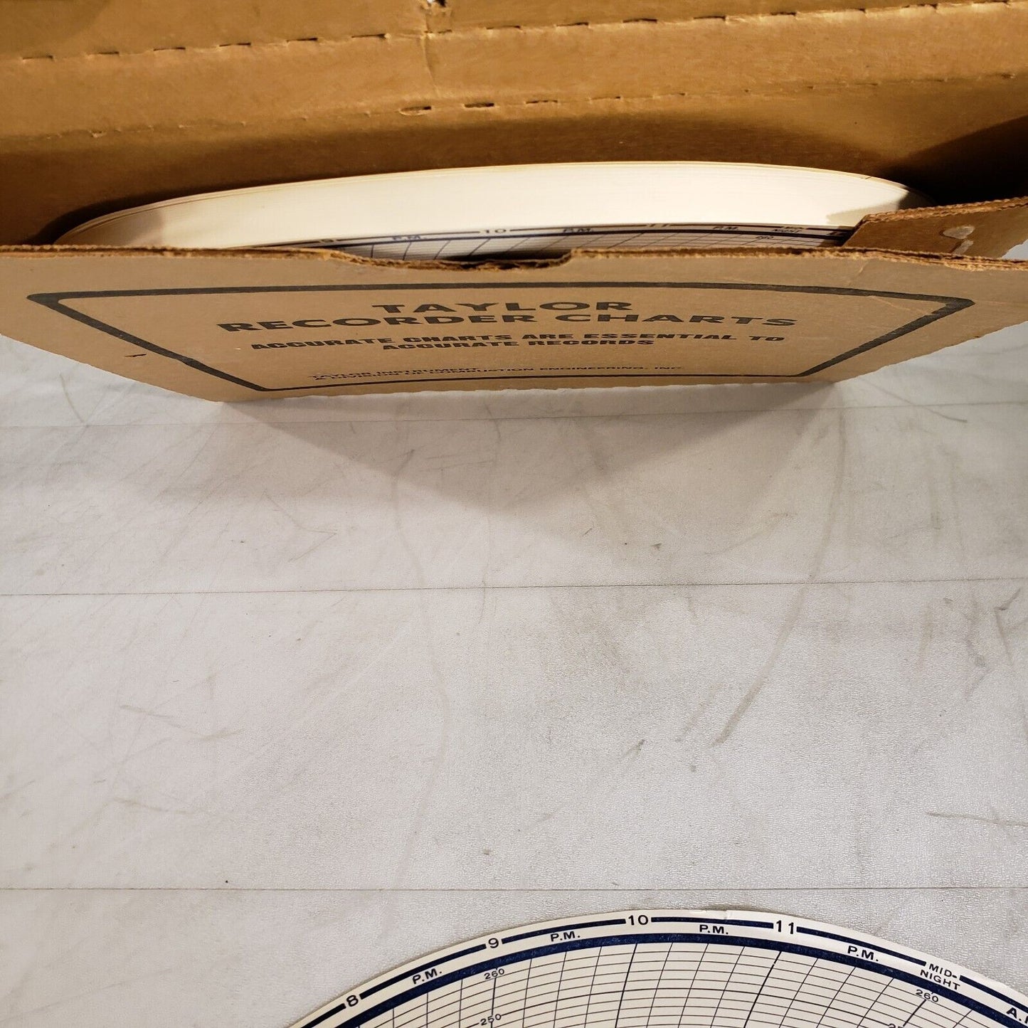 Taylor OP536 Recorder Circular Charts 11.25" 24 Hour 100-260F - Pack of 100