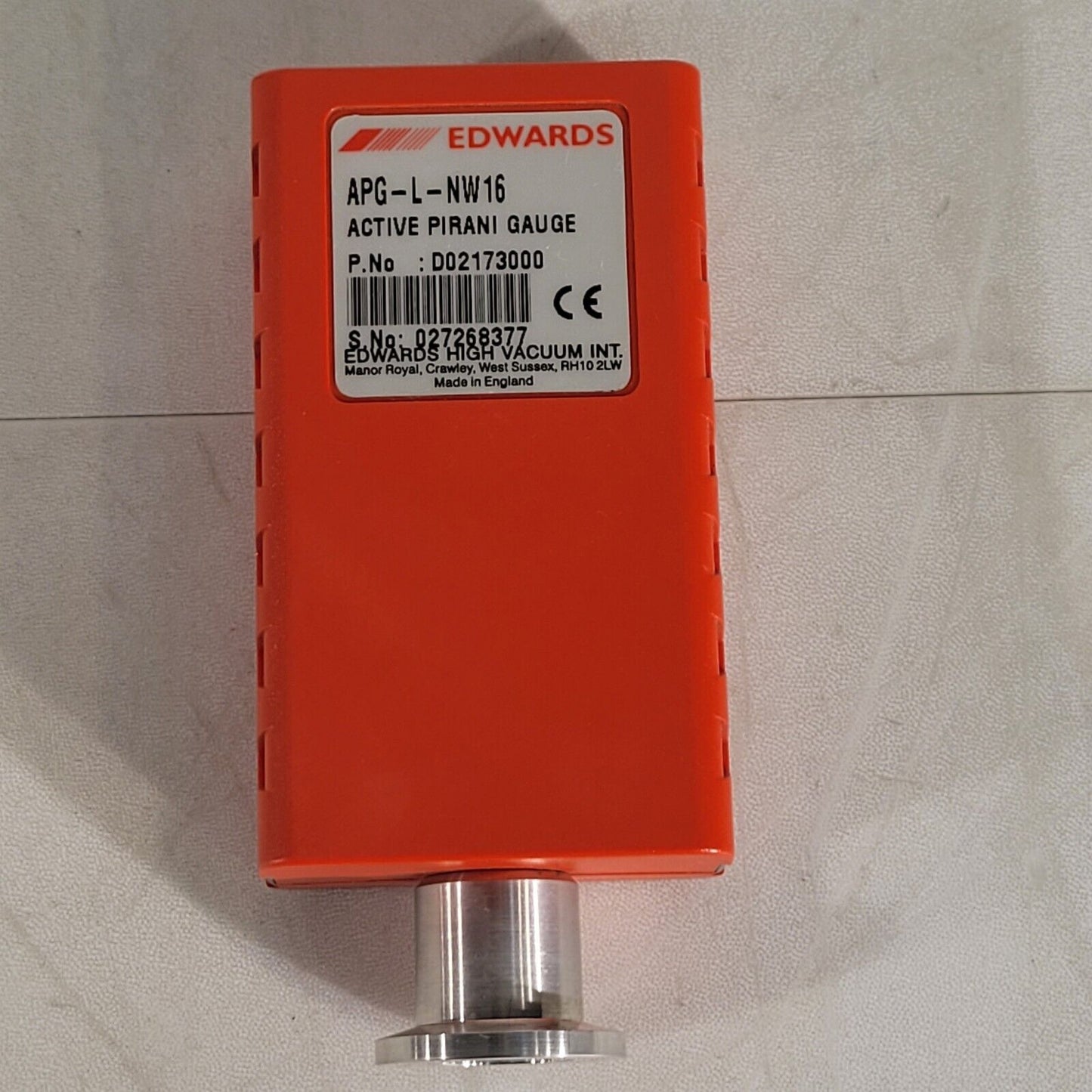 Edwards APG-L-NW16 Active Pirani Vacuum Gauge KF16 NW16 Flange D02173000