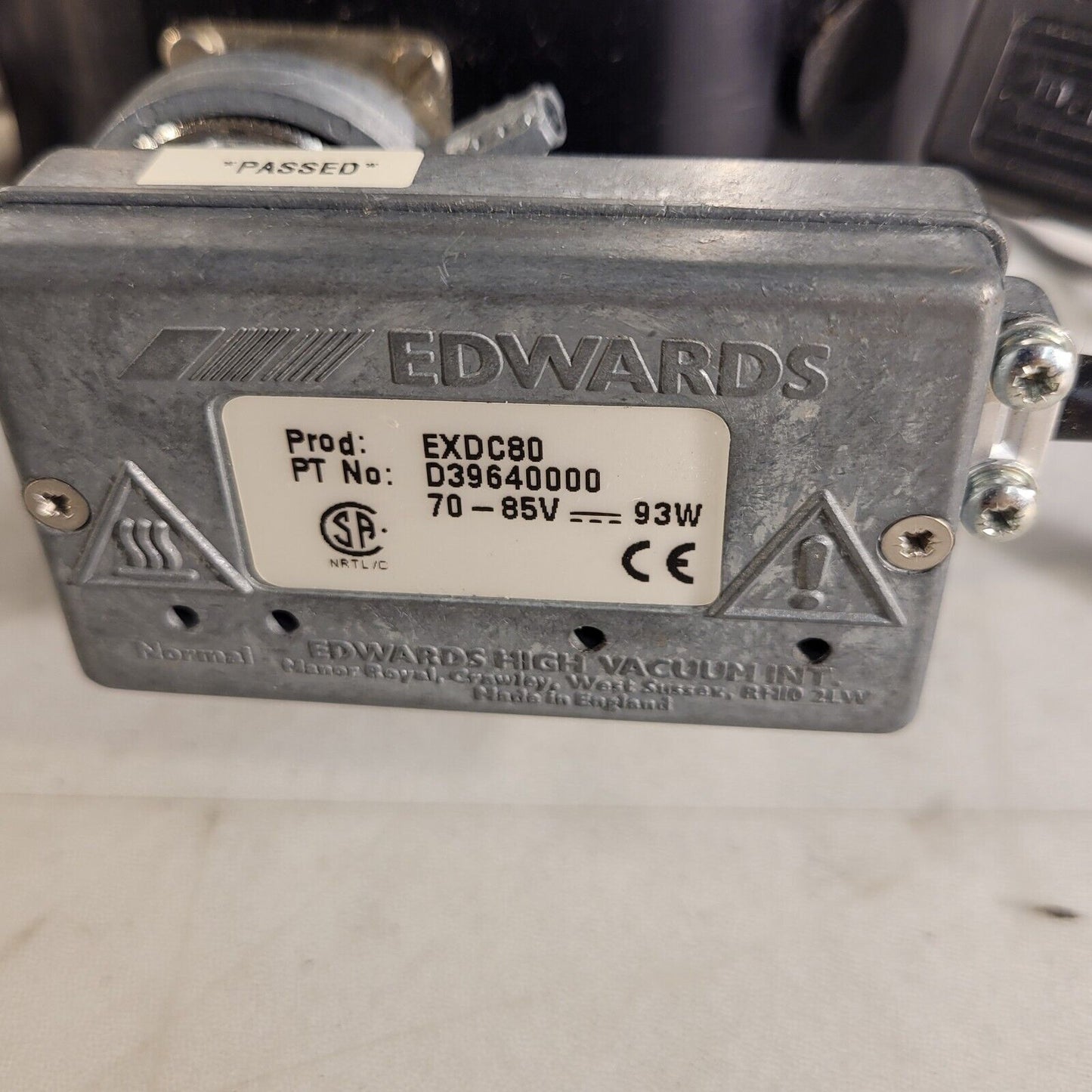Edwards EXT255H Turbomolecular Vacuum Pump EXDC80 Controller Solenoid ISO K-100