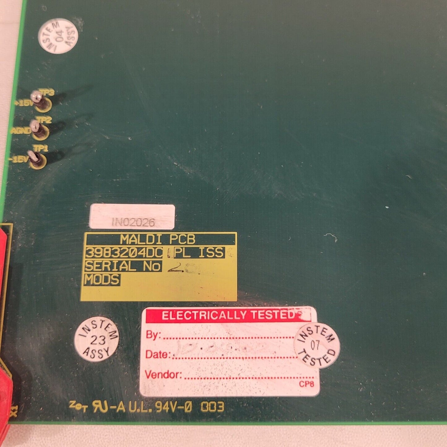 Maldi MA3983-204P1D Issue C Circuit Board From Micromass Q-TOF-ULTIMA Mass Spec