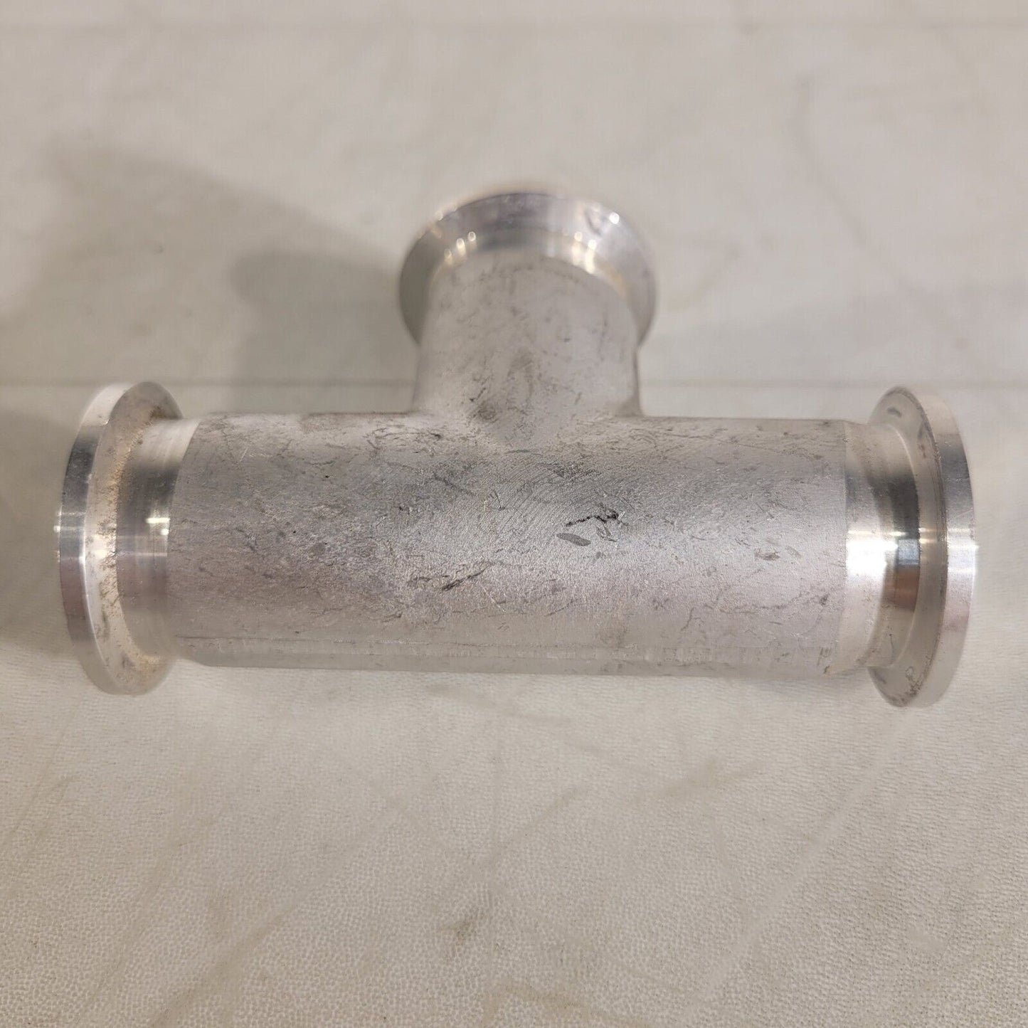 ISO KF25 NW25 Tee Style Fitting Aluminum High Vacuum 4" Length QF25