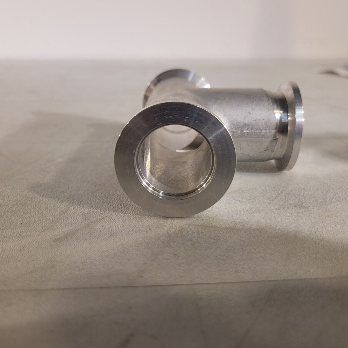 ISO KF25 NW25 Tee Style Fitting Aluminum High Vacuum 4" Length QF25