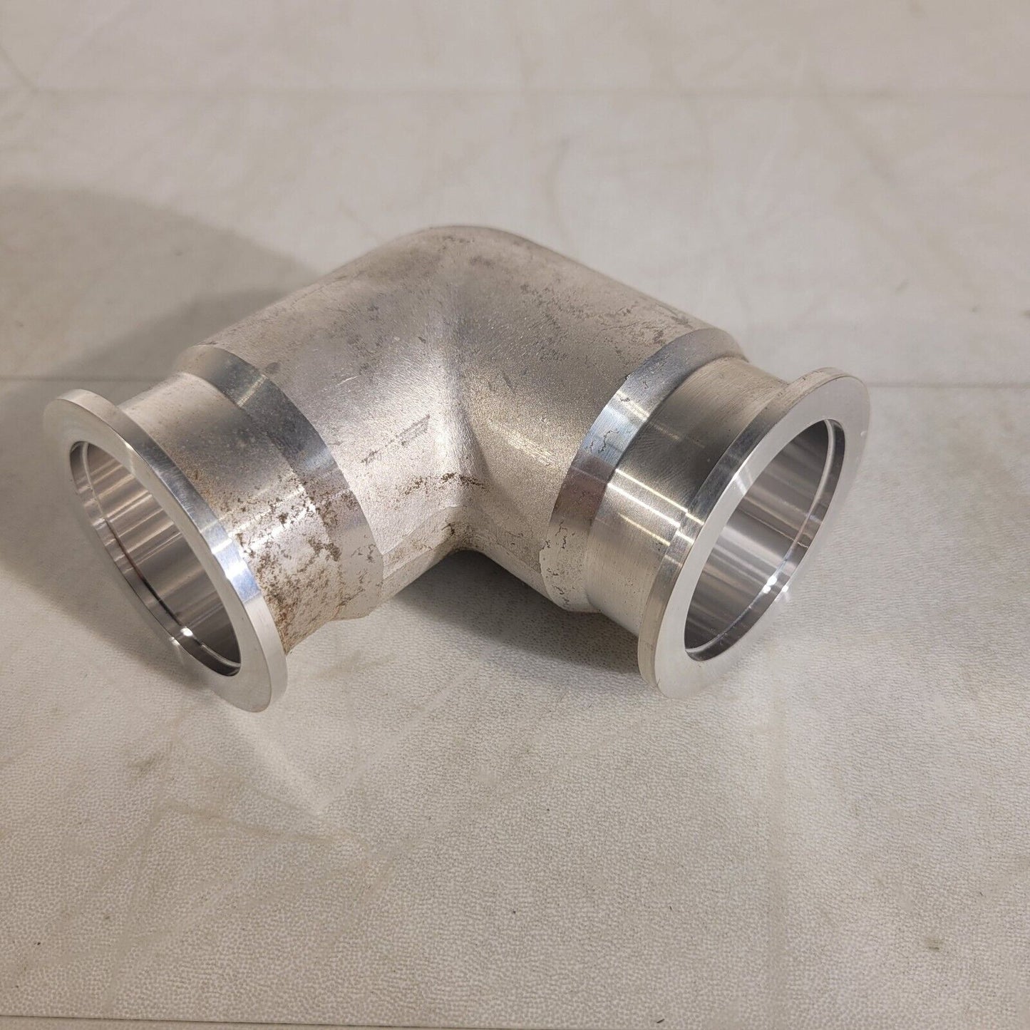 ISO KF40 NW40 90° Angle Elbow Aluminum High Vacuum 3-1/2" Length QF40