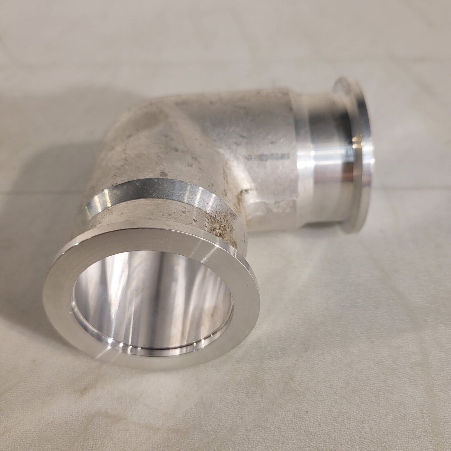 ISO KF40 NW40 90° Angle Elbow Aluminum High Vacuum 3-1/2" Length QF40