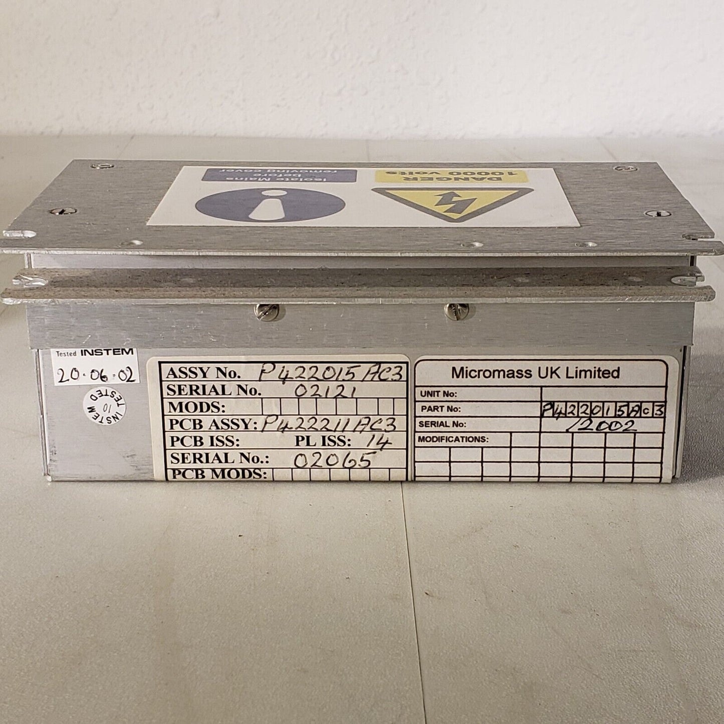 Waters Micromass RF Generator 4048001 Tunnel Assy P422015AC3 From Q-TOF-Ultima