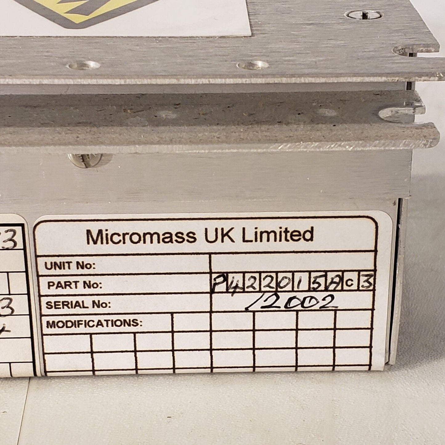Waters Micromass RF Generator 4048001 Tunnel Assy P422015AC3 From Q-TOF-Ultima