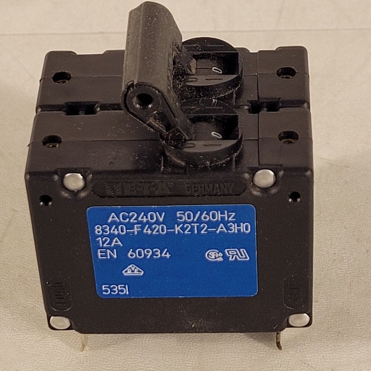 ETA 8340-F420-K2T2-A3H0 Magnetic Circuit Breaker 2 Pole 12A